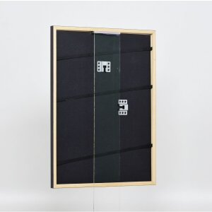 Efektní rám na obrazy z masivního dřeva profil 39 černý 25x80 cm normální sklo