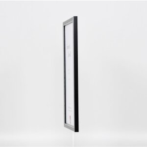 Efektní rám na obrazy z masivního dřeva profil 39 černý 25x80 cm normální sklo
