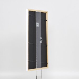 Efektní rám na obrazy z masivního dřeva profil 39 bílý 60x80 cm normální sklo