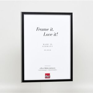 Efektní rám na obrazy z masivního dřeva profil 39 černý 14,8x21 cm normální sklo