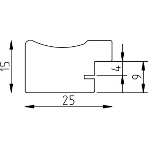 Effect Dřevěný obrazový rám Profil 40 stříbrný 10x15 cm