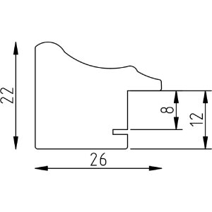 Effect Dřevěný rámeček na obraz Profil 41 Antikstříbrný 50x100 cm Klarglas