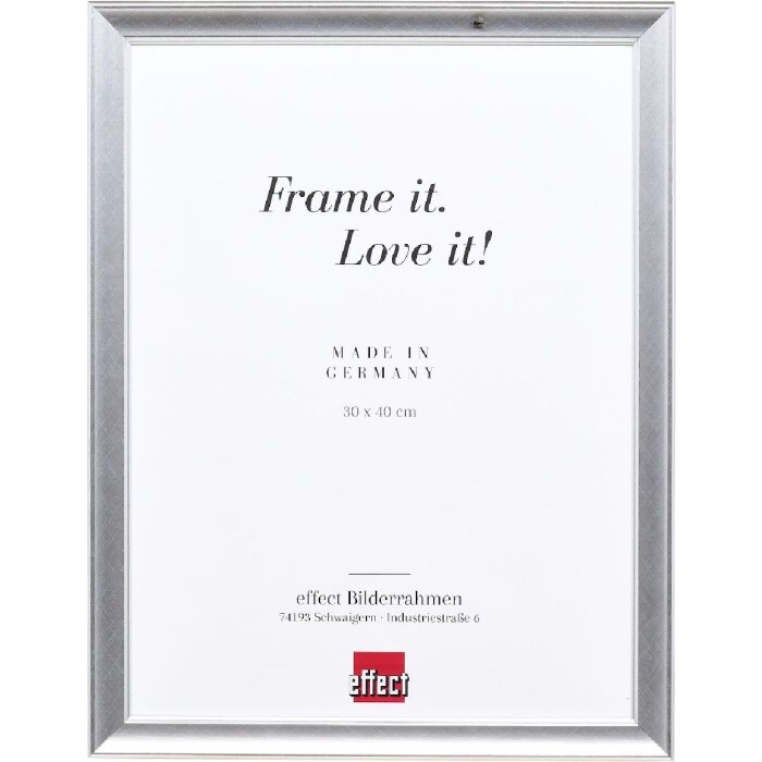 Effect dřevěný rámeček na fotografie Profil 41 stříbrný 50x50 cm s čirým sklem