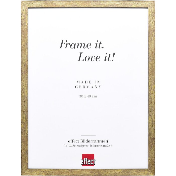 Effect dřevěný rámeček na fotografie profil 42 antik-zlatý 10x15 cm