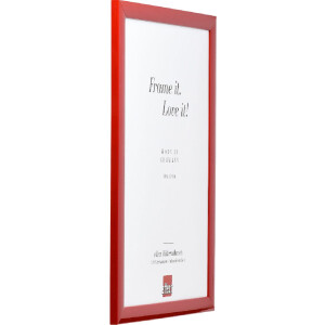 effect Dřevěný obrazový rám Profil 43, červený lesklý, 25x70 cm