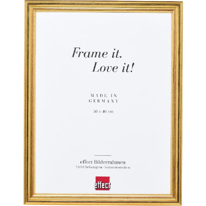 effect Rámeček na obraz 30x45 cm, zlatý barokní dřevěný rámeček