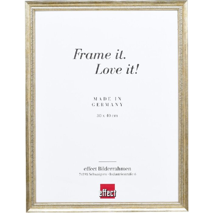 effect Dřevěný rámeček profil 48 zlatý na DIN A4 certifikáty s perlovým sloupem a sklem