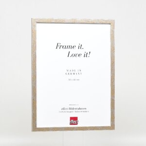 effect Dřevěný rámeček Profil 51 antik stříbrný 40x50 cm s čirým sklem