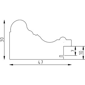 Effect Profil 56 dřevěný rám 40x50 cm bílý s křišťálovým sklem