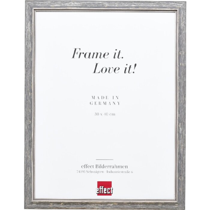 effect Dřevěný rámeček na fotografie 21x29,7 cm černý s jasným sklem