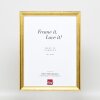 Efektní dřevěný rám na obrazy profil 85 Gold 60x60 cm normální sklo