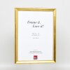 Efektní dřevěný rám na obrazy profil 85 Gold 60x60 cm normální sklo