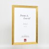 Efektní dřevěný rám na obrazy profil 85 Gold 60x60 cm normální sklo