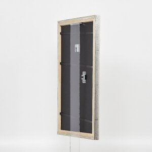 Efektní dřevěný rám na obrazy profil 85 stříbrný 60x90 cm normální sklo