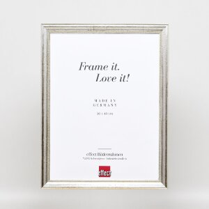 Efektní dřevěný rám na obrazy profil 85 stříbrný 60x90 cm normální sklo