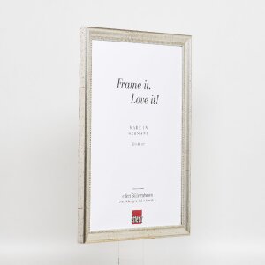 Efektní dřevěný rám na obrazy profil 85 stříbrný 60x90 cm normální sklo