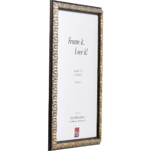 Effect Dřevěný rámeček na obrazy styl Barok 21x29,7 cm černá-stříbrná