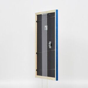 Efektní dřevěný rám profil 89 modrý 30,5x91,5 cm normální sklo