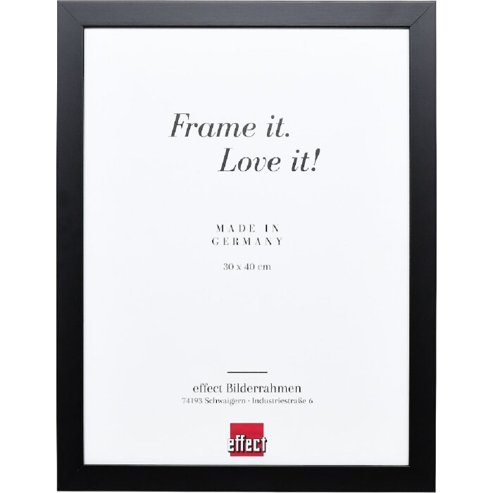 Effect Dřevěný rám s profilovým lemem Top Pro černý 18x32 cm s křišťálovým sklem