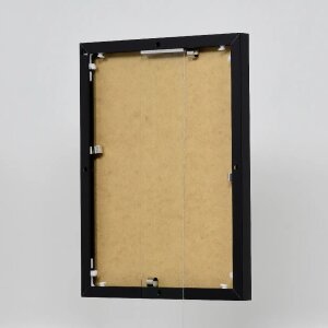 Efektní hliníkový obrazový rám Quadro 20x30 cm s černým lesklým antireflexním sklem