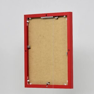 Efektní hliníkový obrazový rám Quadro 21x28 cm červené antireflexní sklo