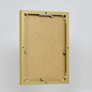 Efektní hliníkový obrazový rám Quadro 21x29,7 cm zlaté antireflexní sklo