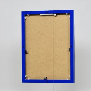 Efektní hliníkový obrazový rám Quadro 25x60 cm modré antireflexní sklo zadní panel MDF