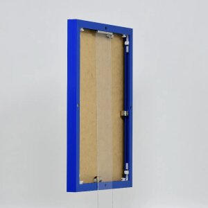 Efektní hliníkový obrazový rám Quadro 25x60 cm modré antireflexní sklo zadní panel MDF