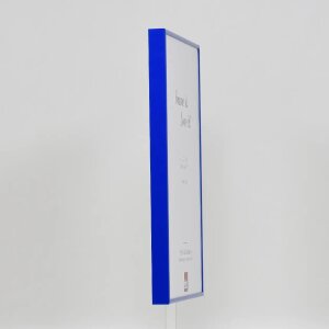 Efektní hliníkový obrazový rám Quadro 25x80 cm s modrým antireflexním sklem