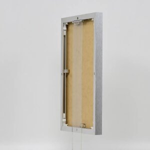 Efektní hliníkový obrazový rám Quadro 30x30 cm stříbrný s antireflexním sklem s vysokým leskem