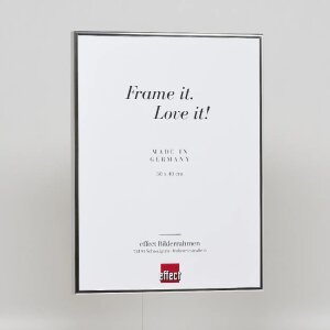 Efektní hliníkový obrazový rám Quadro 30x30 cm stříbrný s antireflexním sklem s vysokým leskem