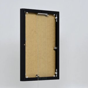 Efektní hliníkový obrazový rám Quadro 30x30 cm černý s lesklým antireflexním sklem