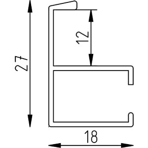 Efektní hliníkový obrazový rám Quadro 35x100 cm stříbrný s antireflexním sklem