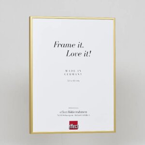 Efektní hliníkový obrazový rám Quadro 40x60 cm zlaté antireflexní sklo MDF