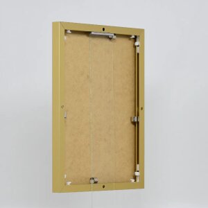 Efektní hliníkový obrazový rám Quadro 42x59,4 cm zlaté antireflexní sklo MDF
