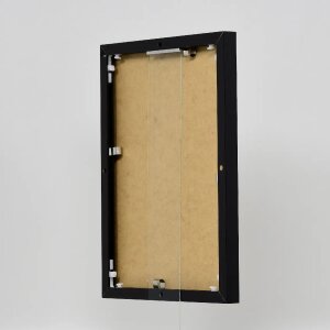 Efektní hliníkový obrazový rám Quadro 42x59,4 cm s černým lesklým antireflexním sklem