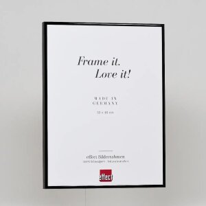 Efektní hliníkový obrazový rám Quadro 42x59,4 cm s černým lesklým antireflexním sklem