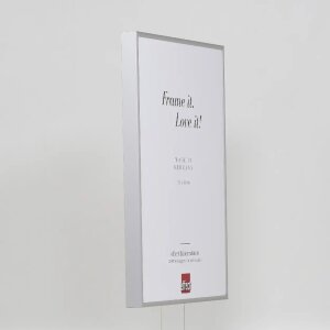 Efektní hliníkový obrazový rám Quadro 50x100 cm stříbrné antireflexní sklo