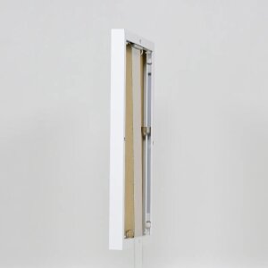 Hliníkový obrazový rám Quadro 62x93 cm s bílým antireflexním sklem MDF zadní panel
