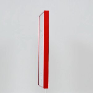Efektní hliníkový obrazový rám Quadro 62x93 cm červené antireflexní sklo zadní panel MDF