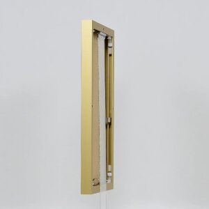 Efektní hliníkový obrazový rám Quadro 62x93 cm zlaté antireflexní sklo zadní panel MDF