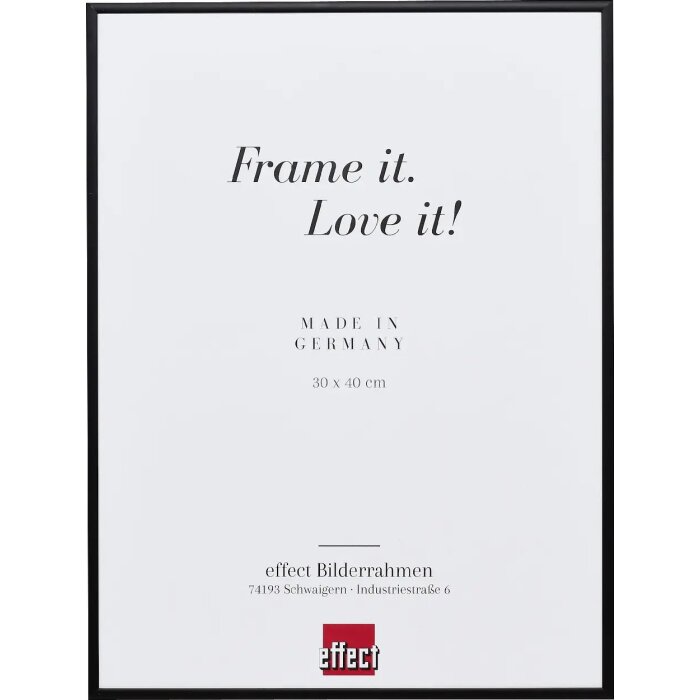 Efektní hliníkový obrazový rám Quadro 62x93 cm černé antireflexní sklo MDF