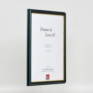 Efektní dřevěný rámový profil 21 modrý 50x100 cm antireflexní sklo