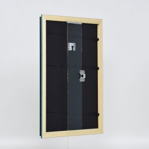 Efektní dřevěný rám profil 21 modrý 62x93 cm antireflexní sklo