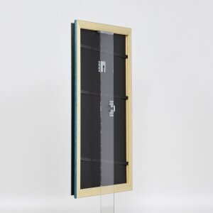 Efektní dřevěný rám profil 21 modrý 62x93 cm antireflexní sklo