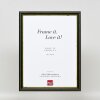 Efektní dřevěný rámový profil 21 zelený 70x100 cm antireflexní sklo