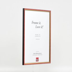 Efektní dřevěný rám profil 23 červený 25x35 cm antireflexní sklo