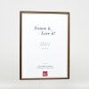 Efektní dřevěný rám profil 23 ořechově hnědý 25x35 cm antireflexní sklo