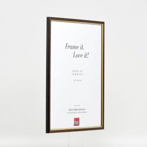 Efektní dřevěný rám profil 23 ořechově hnědý 25x50 cm antireflexní sklo