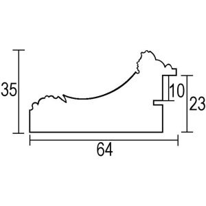 Efektní barokní obrazový rám profil 31 stříbrný 62x93 cm antireflexní sklo